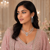 Sohni Silver Victorian Necklace Set