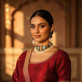Rangeen Multicolour Kundan Pearl Choker Set