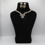 Panna Emerald Floral Vine Necklace Set