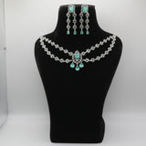 Firoza Mint Chandelier Collar Necklace Set