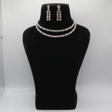 Gulabi Pink Tennis Collar Necklace Set