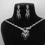 Panna Emerald Art Deco Necklace Set