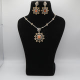 Shahad Peach Starburst Necklace Set