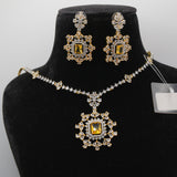 Sunehra Canary Starburst Necklace Set