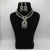 Zamurd Emerald Medallion Necklace Set