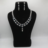 Neelam Sapphire Pearl Necklace Set