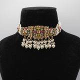 Satrangi Multicolour Bahubali Necklace Set