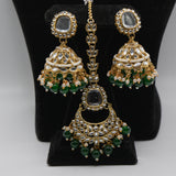 Panna Emerald Jhumka Necklace Set