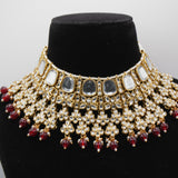 Meera Maroon Necklace Set