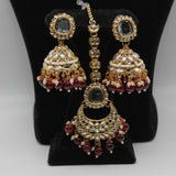 Meera Maroon Necklace Set