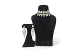 Rukhsar Lavender Polki Pearl Choker Set - Jewellery set on display stand