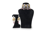 Chandan Lavender Pink Kundan Choker Set - Jewellery set on display stand