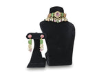 Rangoli Pastel Kundan Pearl Choker Set - Jewellery set on display stand