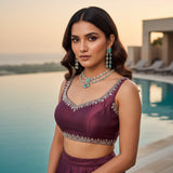 Firoza Mint Victorian Choker - VVS American Diamond Collection - Jewellery by Aman