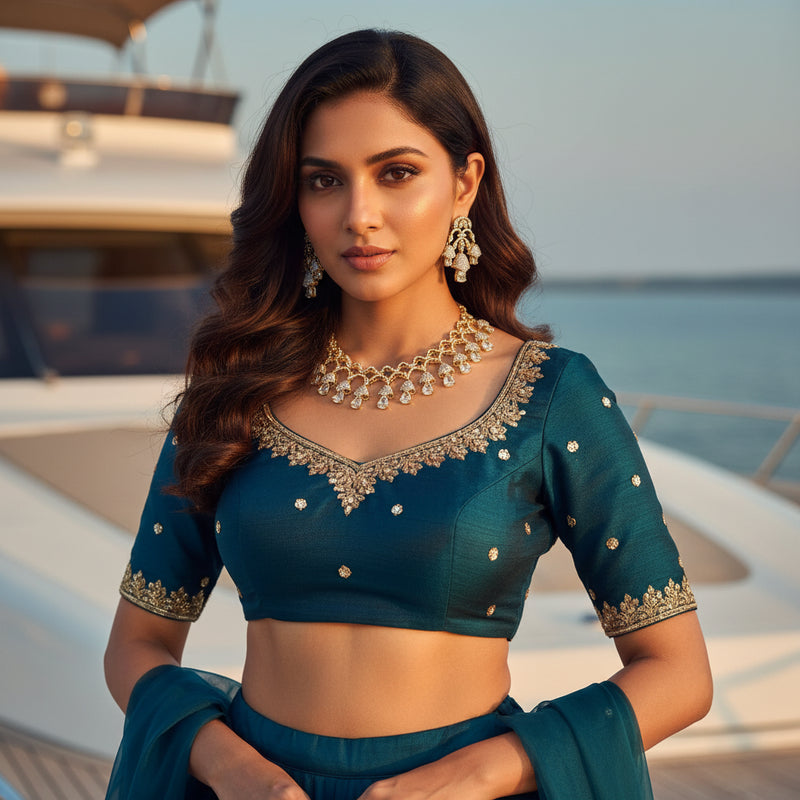 Jaali Gold Statement Choker - VVS American Diamond Collection - Jewellery by Aman