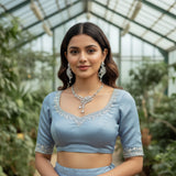 Kiran Silver Vine - VVS American Diamond Collection - Jewellery by Aman