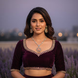 Shahad Peach Starburst - VVS American Diamond Collection - Jewellery by Aman
