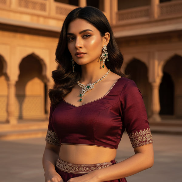Zamurd Emerald Vine - VVS American Diamond Collection - Jewellery by Aman
