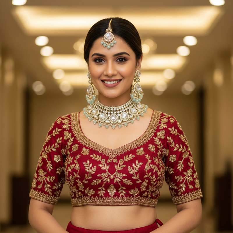 Chandni Mint Kundan Choker Set
