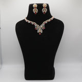 Yakoot Ruby Floral Vine Necklace Set