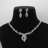 Neeli Tanzanite Floral Necklace Set