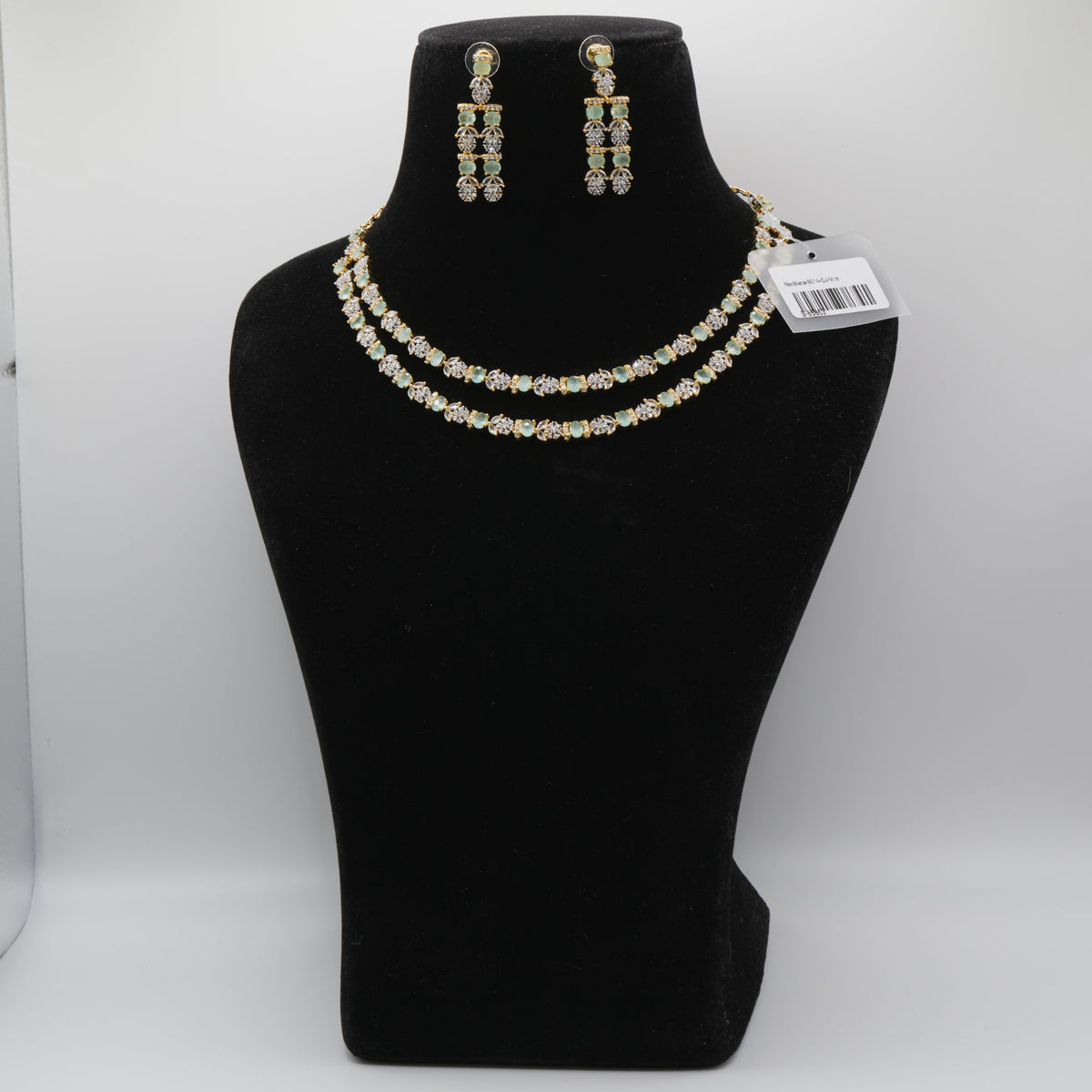 Firoza Mint Tennis Collar Necklace Set