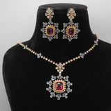 Surkh Ruby Starburst Necklace Set