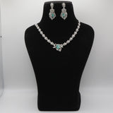 Firoza Mint Leaf Necklace Set