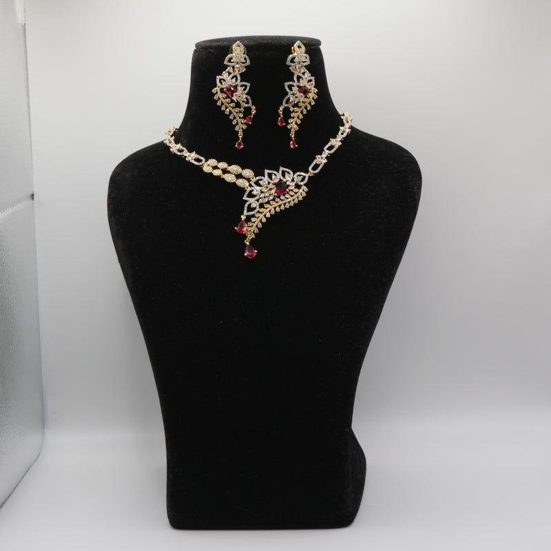 Yakoot Ruby Vine Necklace Set