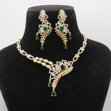 Zamurd Emerald Vine Necklace Set