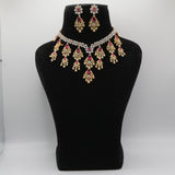 Padmini Ruby Chandelier Necklace Set