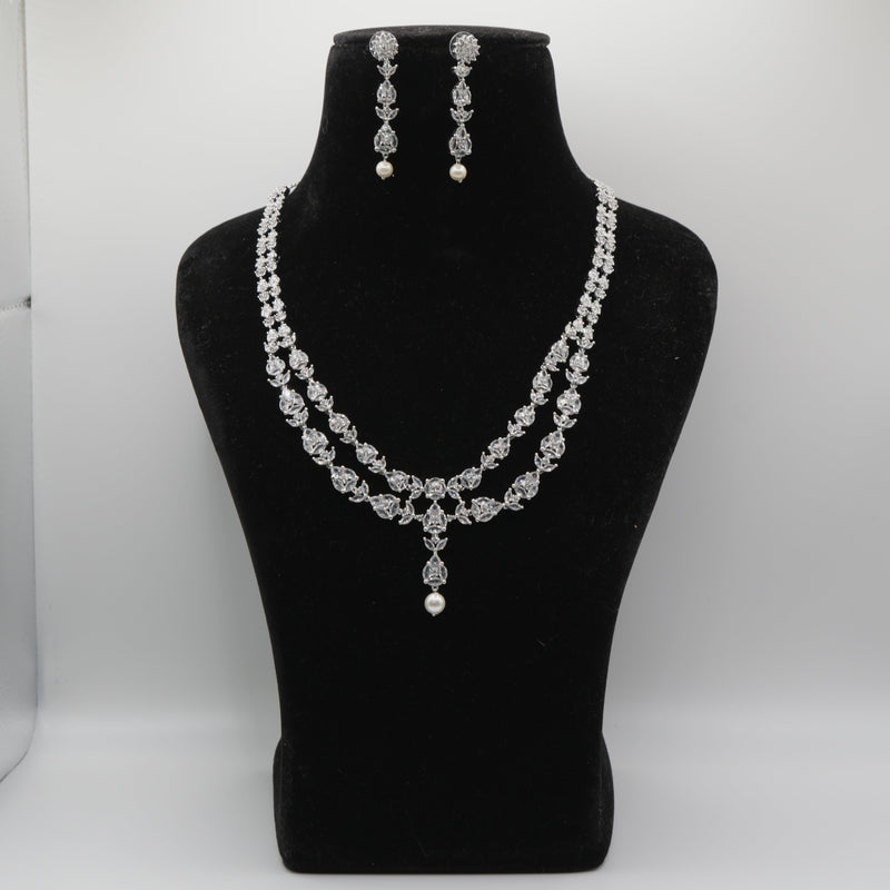 Chandni Silver Necklace Set