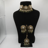Sabz Olive Green Necklace Set