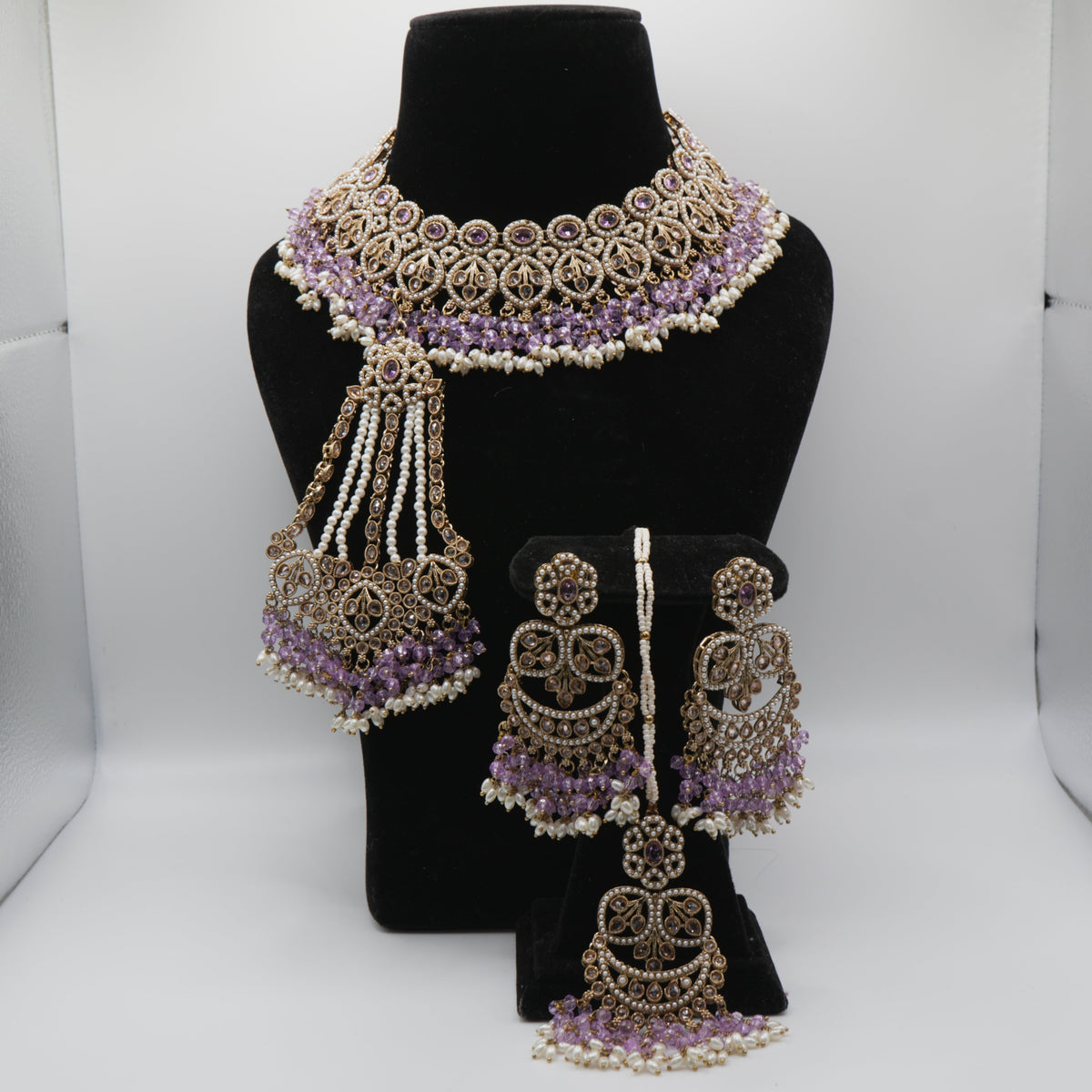 Neeli Lavender Passa Necklace Set