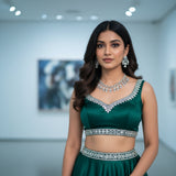 Jaali Silver Lattice Choker - VVS American Diamond Collection - Jewellery by Aman