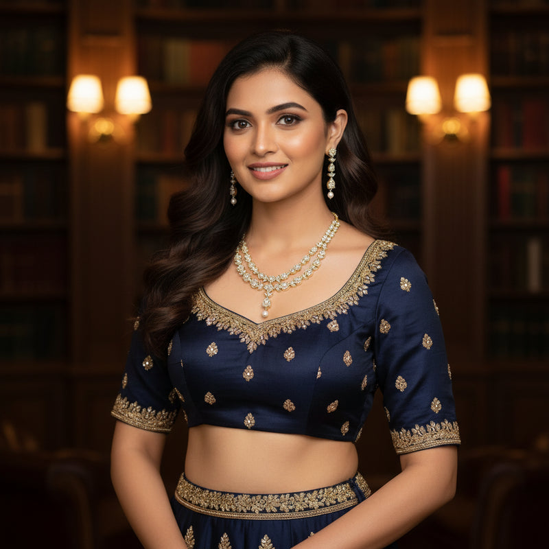 Sitara Gold Pearl - VVS American Diamond Collection - Jewellery by Aman