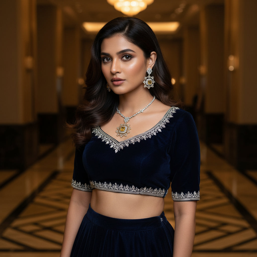 Sunehra Canary Starburst - VVS American Diamond Collection - Jewellery by Aman
